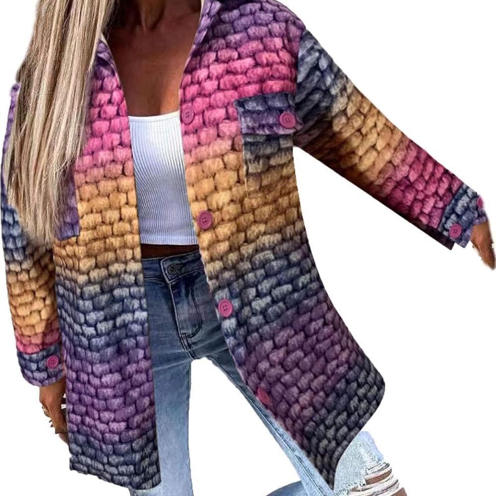 Multicolor Button-down Shirt, Large